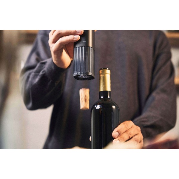 Открывач для вина ZWILLING ENFINIGY, чорний — для швидкого відкривання пляшок на вечірках