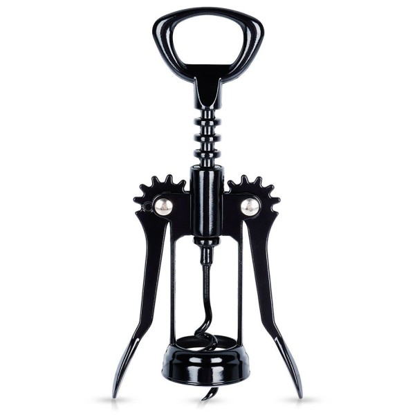 Korkociąg VILDE 259686 – otwieracz do wina metalowy czarny 16 cm (bar)