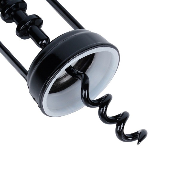 Korkociąg VILDE 259686 – otwieracz do wina metalowy czarny 16 cm (bar)