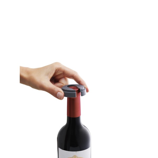 Керований штоковий відкривачка JJ-BarStar 3-в-1 szary, Відкривачка для вин і пляшок з функцією штопора та мірником, Серія BarStar, 3 в 1 сірий