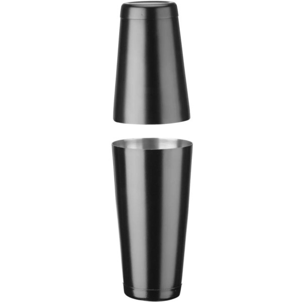 Zestaw barmański Shaker Pro w tubie z jiggerem, sitkiem, muddlerem i łyżką – czarny