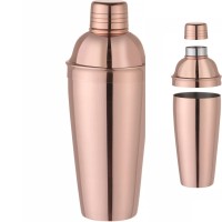 Shaker barmański Cobbler 0,8 l miedziany do drinków i koktajli 3 częściowy