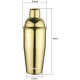 Shaker barmański Klausberg KB-7649 do drinków i koktajli 750 ml złoty