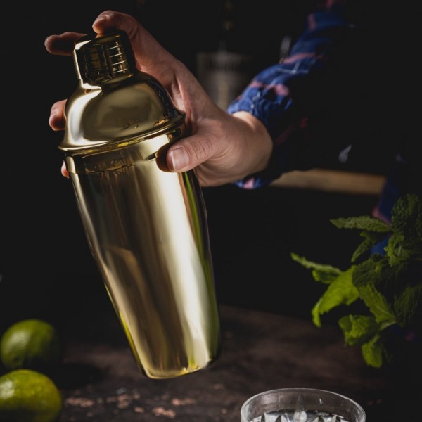 Shaker barmański Klausberg KB-7649 do drinków i koktajli 750 ml złoty