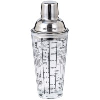 Shaker do drinków Klausberg KB-7647 szklany 400 ml z przepisami barmańskimi