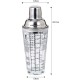 Shaker do drinków Klausberg KB-7647 szklany 400 ml z przepisami barmańskimi