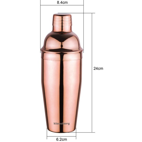 Shaker barmański Klausberg KB-7650 rosegold 750 ml do drinków i koktajli