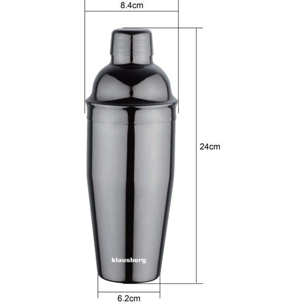 Shaker barmański Klausberg KB-7648 do drinków 750 ml grafitowy