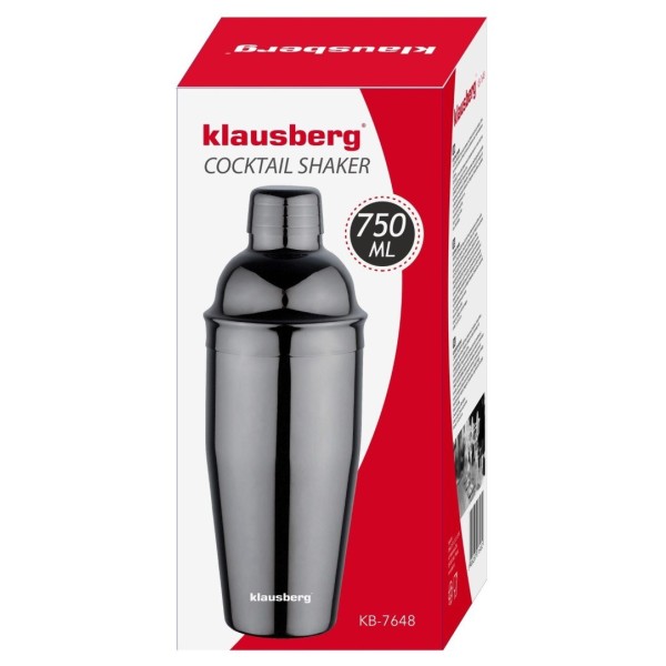 Shaker barmański Klausberg KB-7648 do drinków 750 ml grafitowy