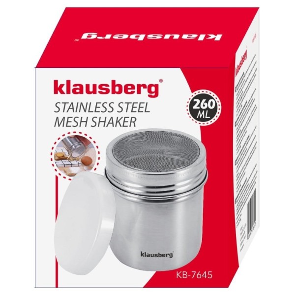 Шейкер Klausberg KB-7645 для посипання цукром, 260 мл, для кухні та бару