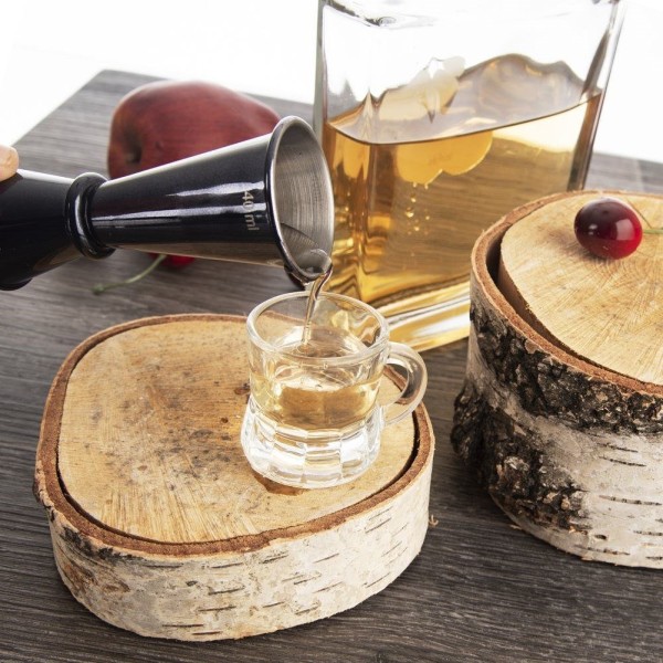 Barmański держатель, Orion, 20/40 ml, сталєва двостороння, чорна, для міксування напоїв