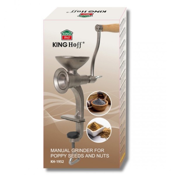 Млинок для мелювання, Kinghoff KH-1952, маку та горіхів, ручний/настільний компактний