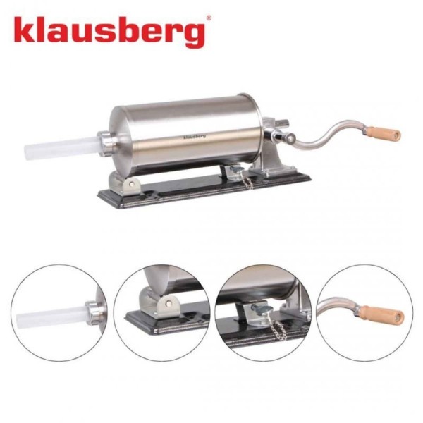 Надівна ручна насадка для фаршування, Klausberg KB-7929, 5 кг — для домашнього приготування ковбаси