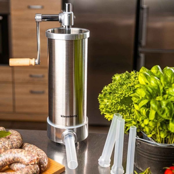 Ручна насадка для фарширування ковбас, Klausberg KB-7926, 3 кг, вертикальна — для домашнього приготування