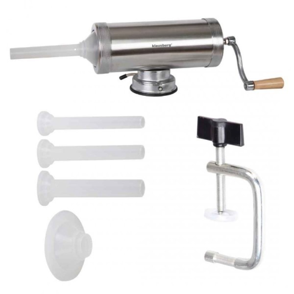 Надійна ручна шприц-наливка, Klausberg KB-7925 — для фаршування ковбаси 2,5 кг, домашнє приготування