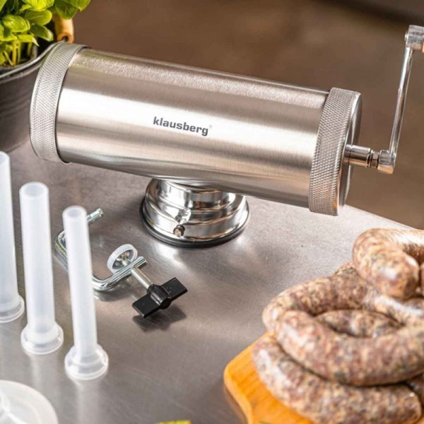 Надійна ручна шприц-наливка, Klausberg KB-7925 — для фаршування ковбаси 2,5 кг, домашнє приготування