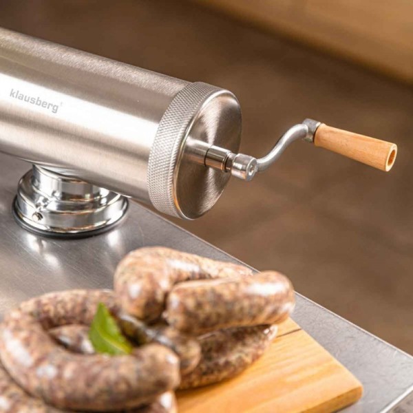Надійна ручна шприц-наливка, Klausberg KB-7925 — для фаршування ковбаси 2,5 кг, домашнє приготування