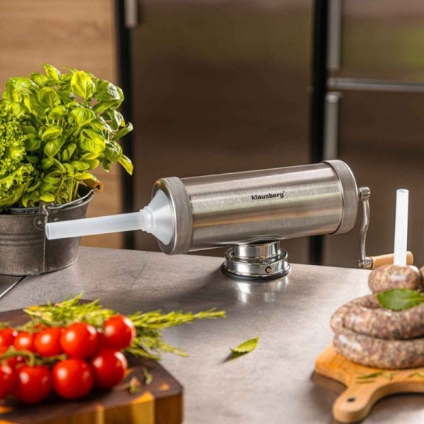 Надійна ручна шприц-наливка, Klausberg KB-7925 — для фаршування ковбаси 2,5 кг, домашнє приготування