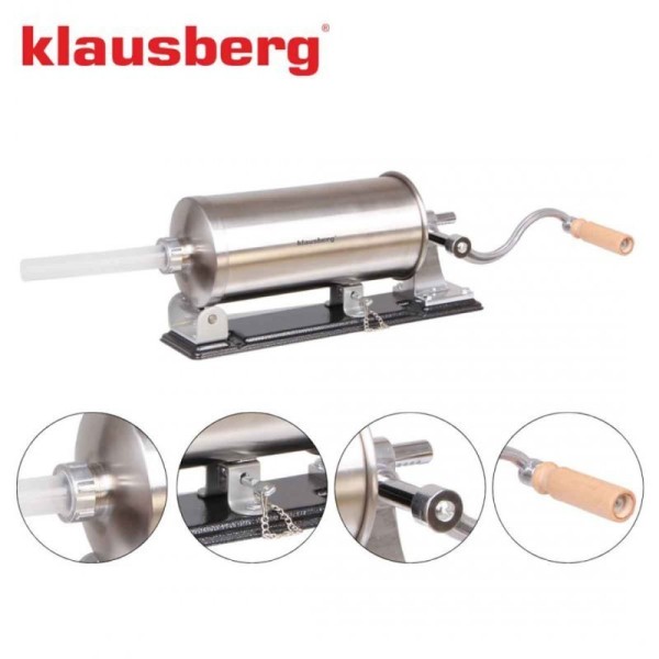 Надівач для ковбаси, Klausberg KB-7928, ручний 3 кг — для набивання домашніх ковбас та сосисок