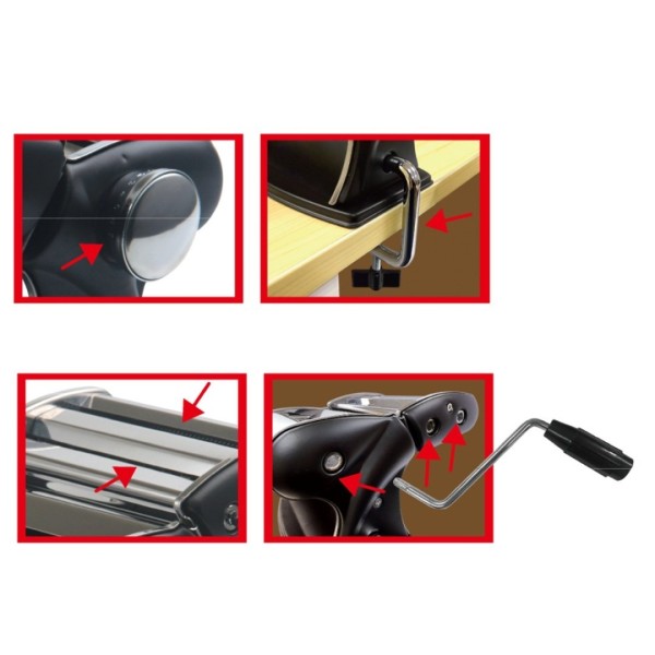 Maszynka do makaronu Kinghoff KH-1957, ręczna do wałkowania ciasta