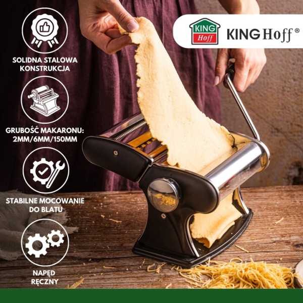 Maszynka do makaronu Kinghoff KH-1957, ręczna do wałkowania ciasta