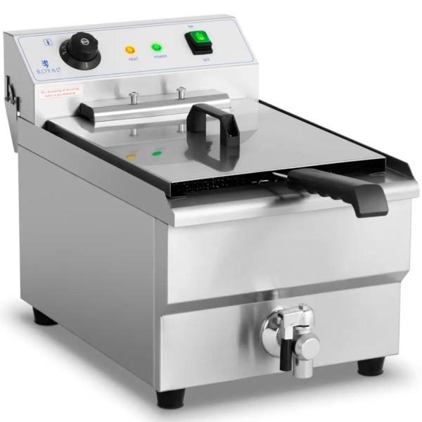 Frytownica elektryczna nastawna 400 V 6000 W 16 l z kranem spustowym