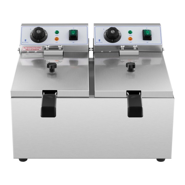 Frytownica elektryczna gastronomiczna podwójna 230 V 2 x 3200W 2 x 8 L