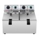 Frytownica elektryczna gastronomiczna podwójna 230 V 2 x 3200W 2 x 8 L