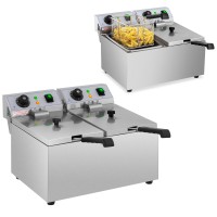 Frytownica elektryczna gastronomiczna podwójna 230 V 2 x 3200W 2 x 8 L
