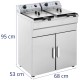 Фритюрниця ProfiCook подвійна двокамерна 2x10 л з шафкою 400V для професійного приготування їжі