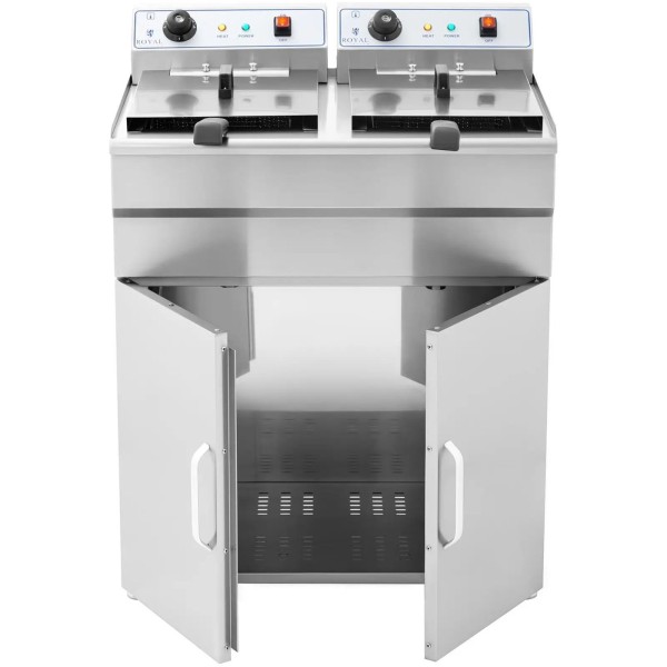 Фритюрниця ProfiCook подвійна двокамерна 2x10 л з шафкою 400V для професійного приготування їжі
