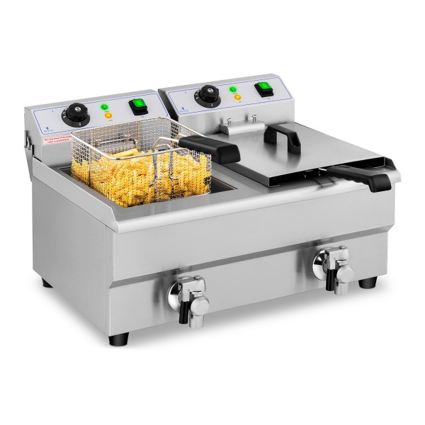 Frytownica gastronomiczna elektryczna podwójna 2 x 10 L 2 x 3000W 230 V