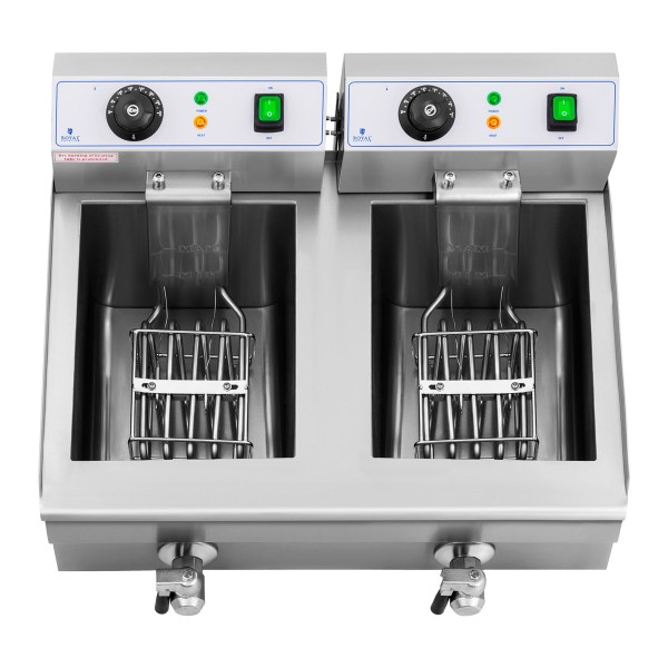 Frytownica gastronomiczna elektryczna podwójna 2 x 10 L 2 x 3000W 230 V