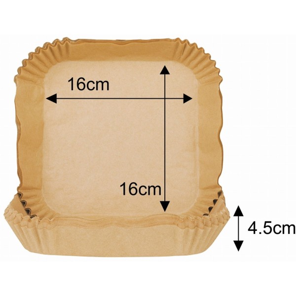 Wkłady papierowe Klausberg KB-7781 do frytownicy kwadratowe 16 cm 100 sztuk