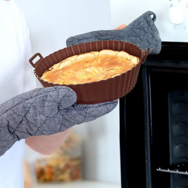 Wkład silikonowy Sillinie Orion 151750 do frytkownicy beztłuszczowej brązowy okrągły 20 cm