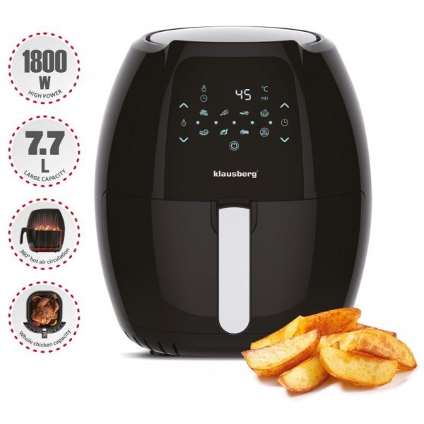 Frytownica beztłuszczowa Klausberg Air Fryer KB-7495 7,7L 1800W do smażenia bez oleju