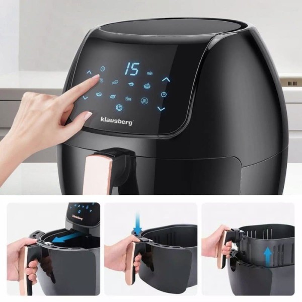 Frytownica beztłuszczowa Klausberg Air Fryer KB-7572 7,7L 1800W do zdrowego smażenia