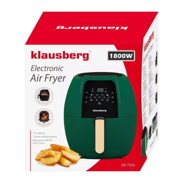Frytownica beztłuszczowa Klausberg Air Fryer KB-7596 7,7L 1800W do smażenia bez oleju