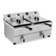 Frytownica elektryczna podwójna z kranem 230V 2 x 3200W 2 x 13L do gastronomii