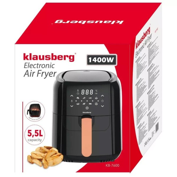 Frytownica beztłuszczowa Klausberg Air Fryer KB-7600 5,5L do zdrowego smażenia