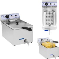 Фритюрниця Royal Catering RCEF 15E професійна 3000W 17л для смаження картоплі та риби з краном