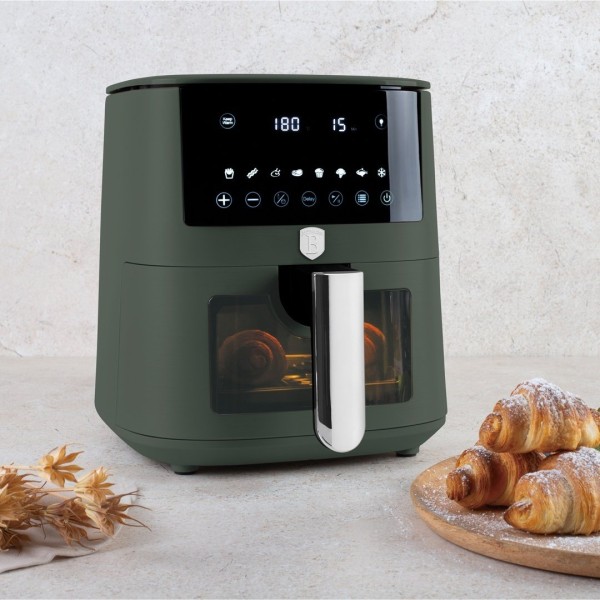 Фритюрниця без олії BerlingerHaus Matte Green Collection BH-9709, 1400W, для здорового приготування їжі