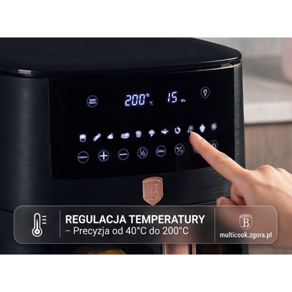 Фритюрниця без олії BerlingerHaus BH-9604 Black Rose Collection 8 л для здорового приготування