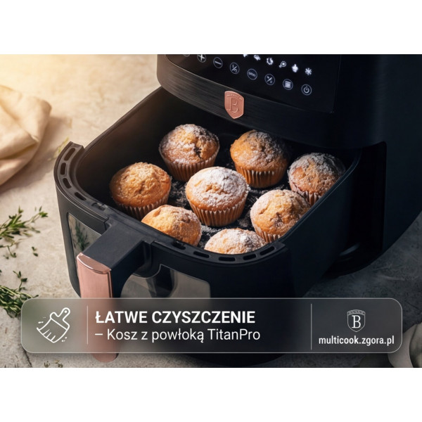 Фритюрниця без олії BerlingerHaus BH-9604 Black Rose Collection 8 л для здорового приготування