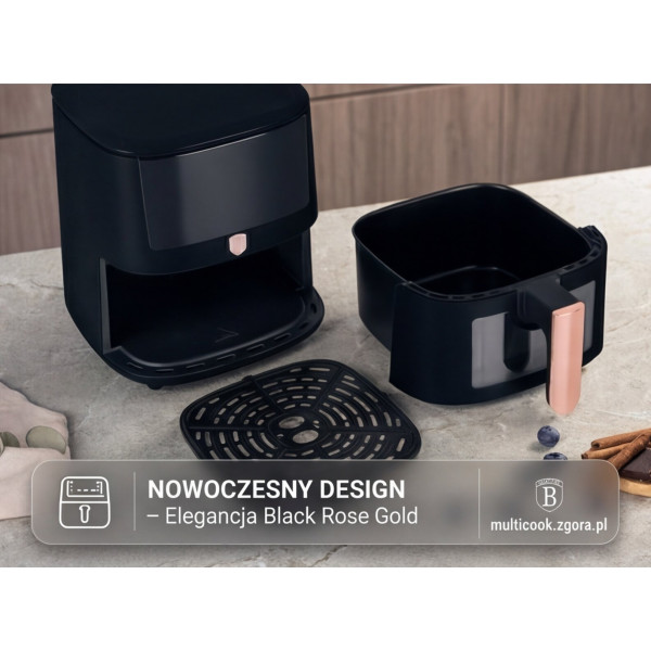 Фритюрниця без олії BerlingerHaus BH-9604 Black Rose Collection 8 л для здорового приготування