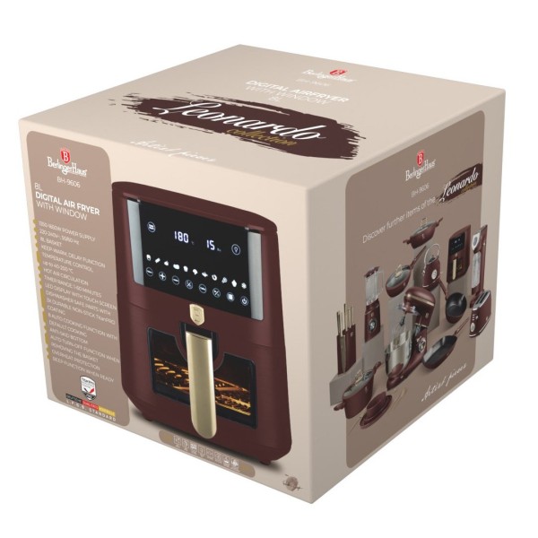 Фритюрниця без олії BerlingerHaus Leonardo BH-9606, 8 л, для приготування здорової їжі