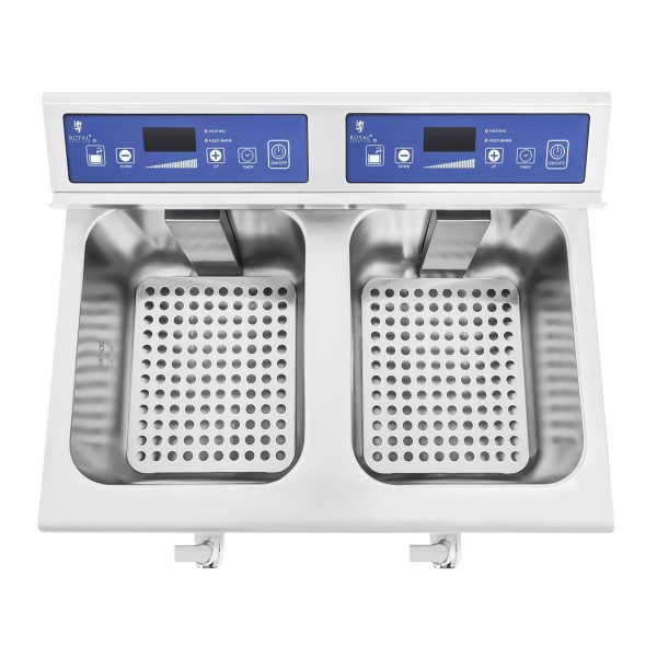 Фритюрниця Royal Catering podwójna 7000W 2x10L для швидкого приготування смачних страв