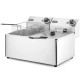 Професійна фритюрниця Kitchen Line Hendi 205839, подвійна, 2 x 8 л, 7 кВт, 230 В для закладів харчування