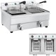 Frytownica gastronomiczna 2-komorowa 2x16L 230V z kranami