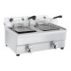 Frytownica gastronomiczna 2-komorowa 2x16L 230V z kranami